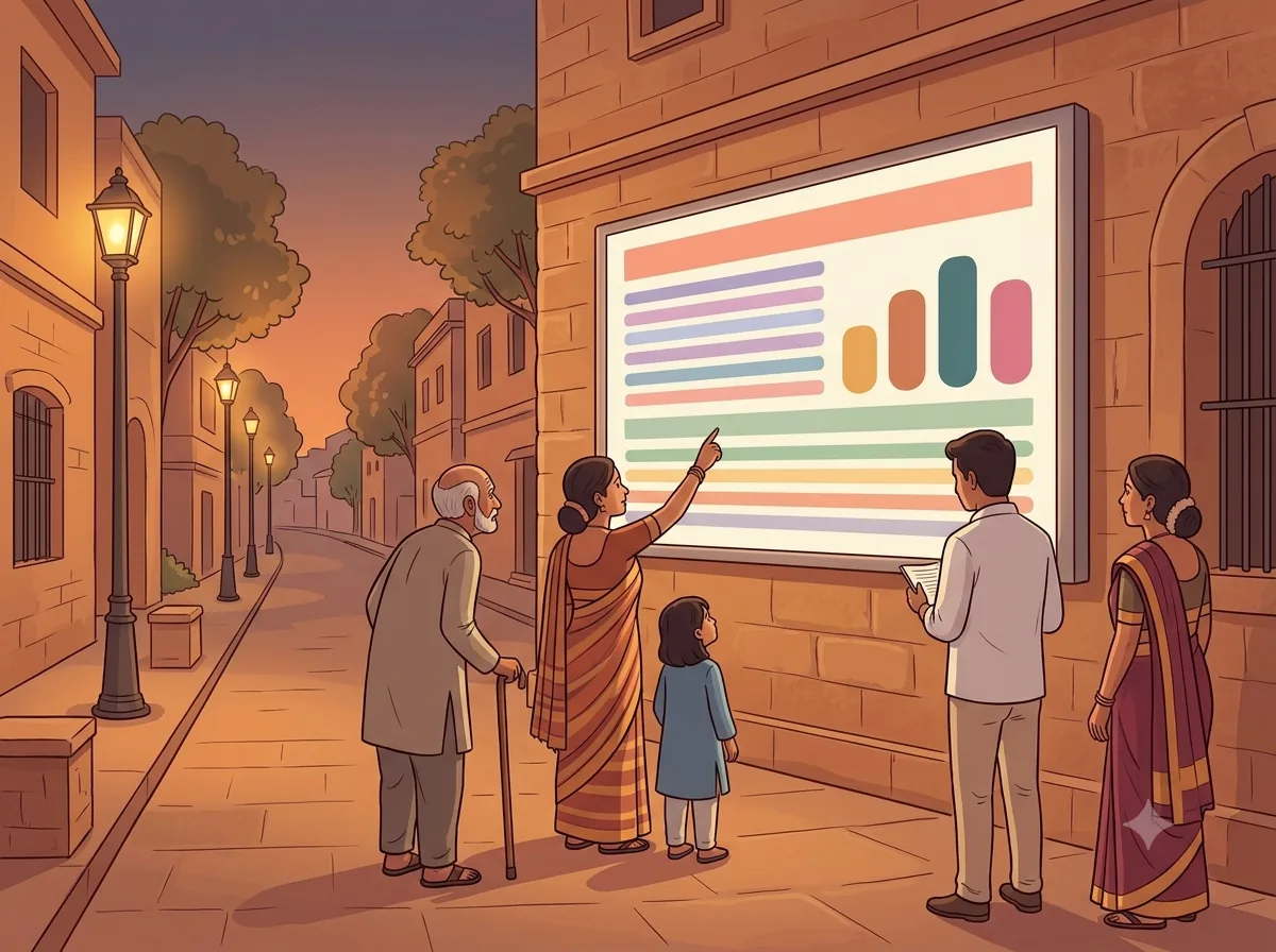 The party's public ledger on an open display